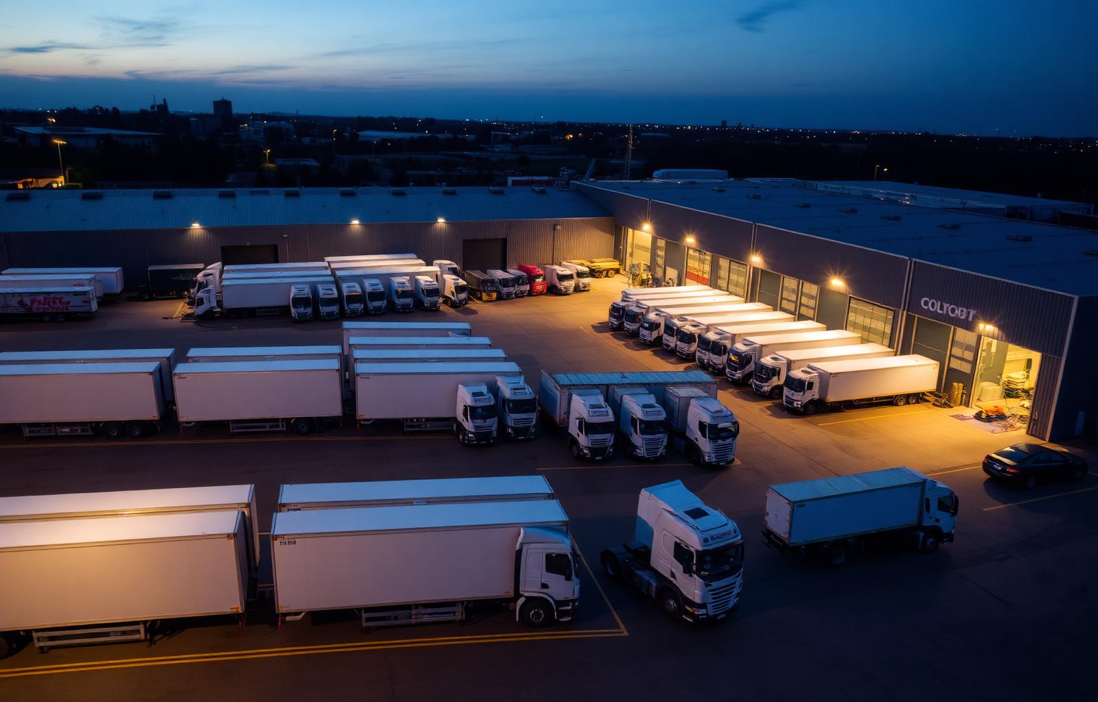 Centro logístico e frota da NTN Transportes
